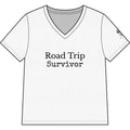 Road Trip Survivor V-Neck Tee — Funny Women’s Vacation Shirt