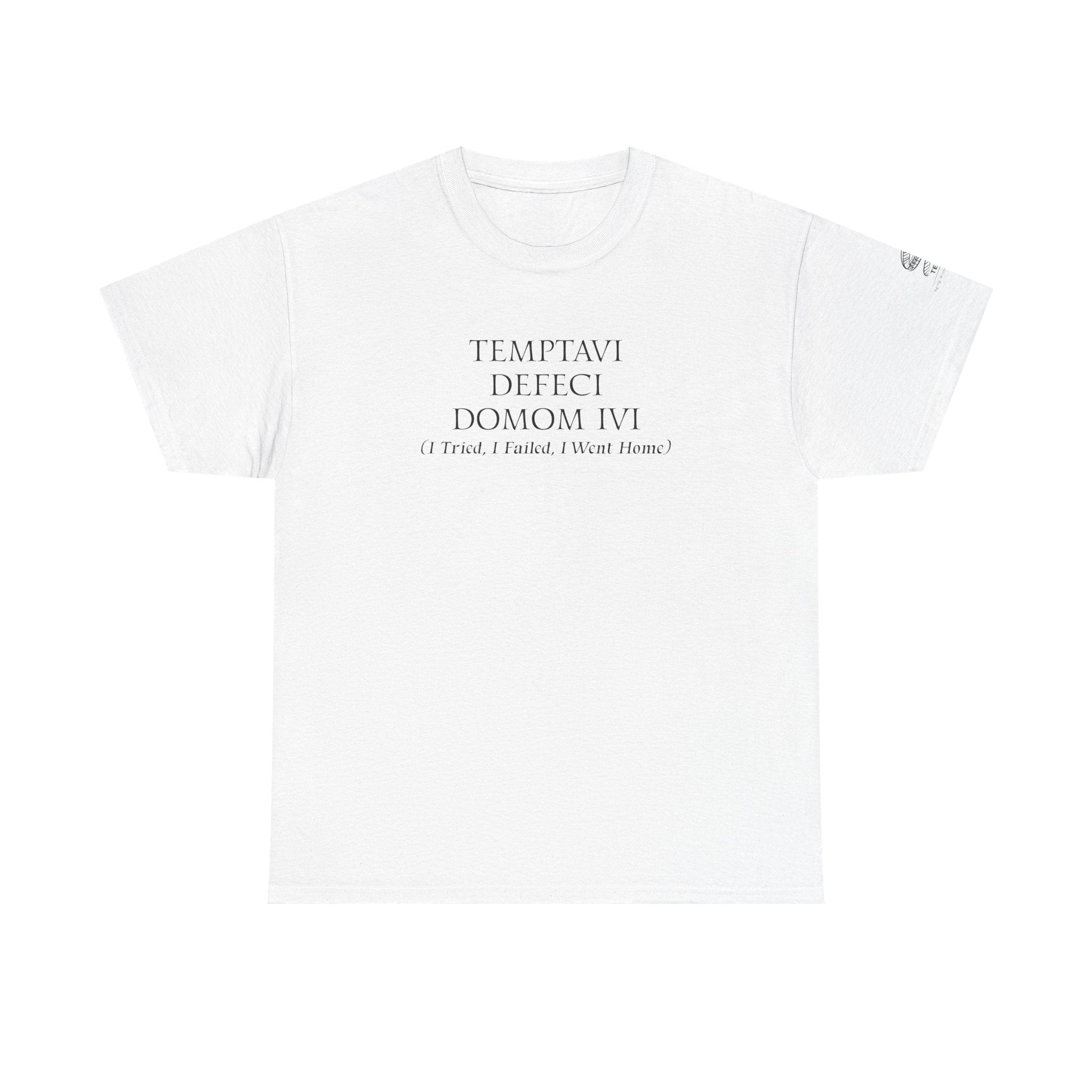 'Temptavi Defeci Domum Ivi' Millennial Latin Basic Cotton Shirt