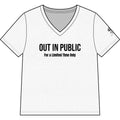 Women’s V-Neck Tee — Out in Public