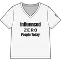 Influenced Zero People Today V-Neck Tee — Funny Anti-Influencer Graphic Shirt