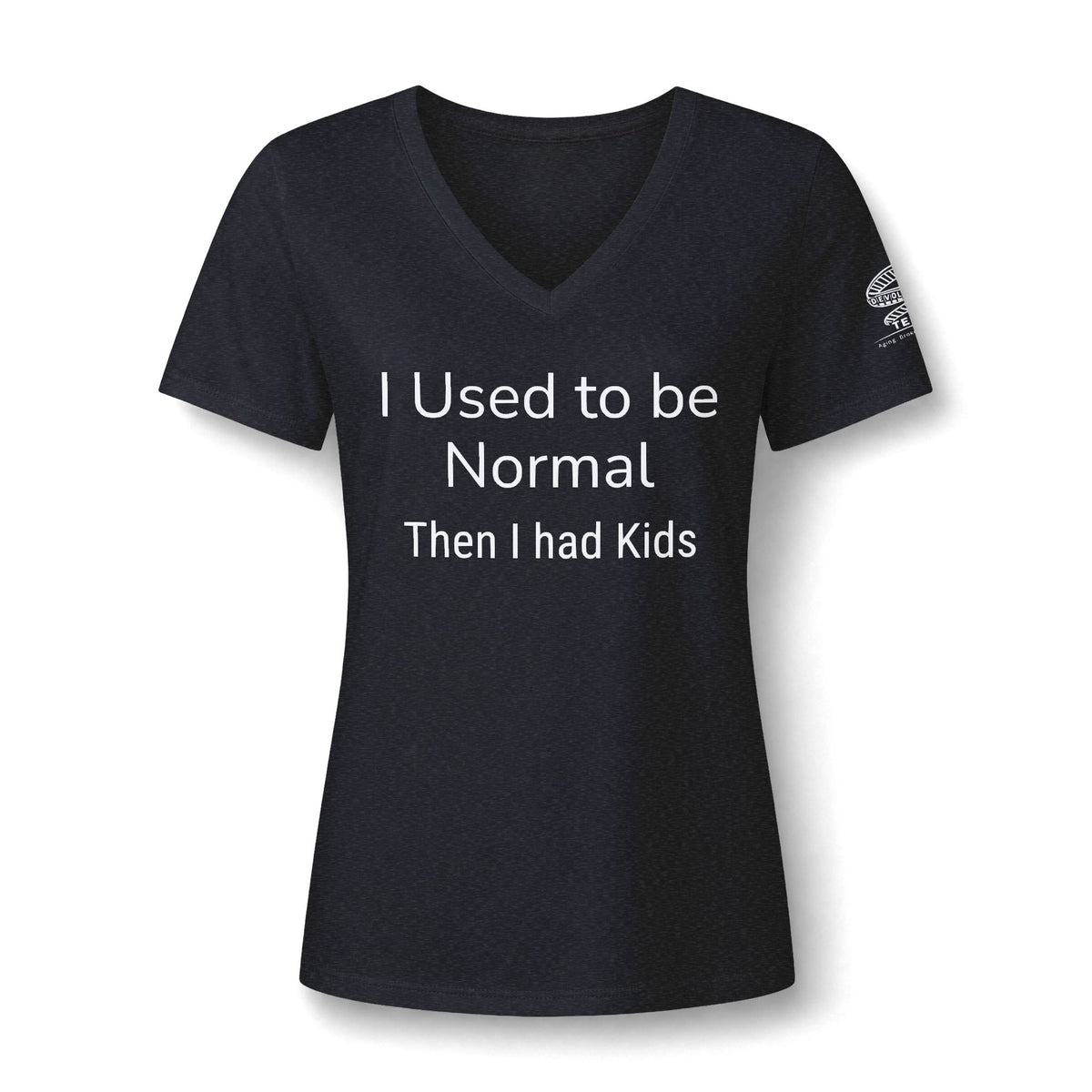I Used to Be Normal Then I Had Kids-Women's V-Neck Tee