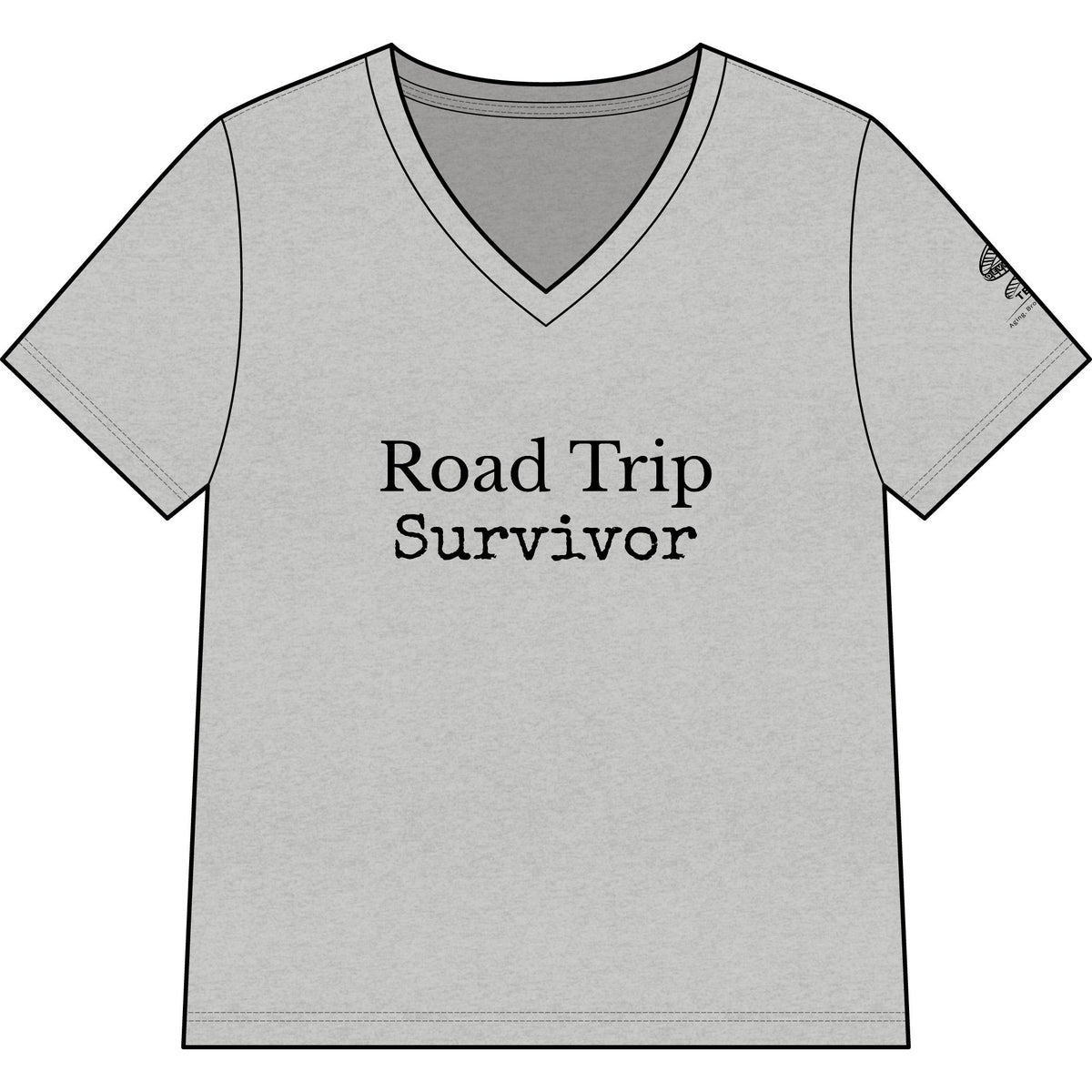Road Trip Survivor V-Neck Tee — Funny Women’s Vacation Shirt