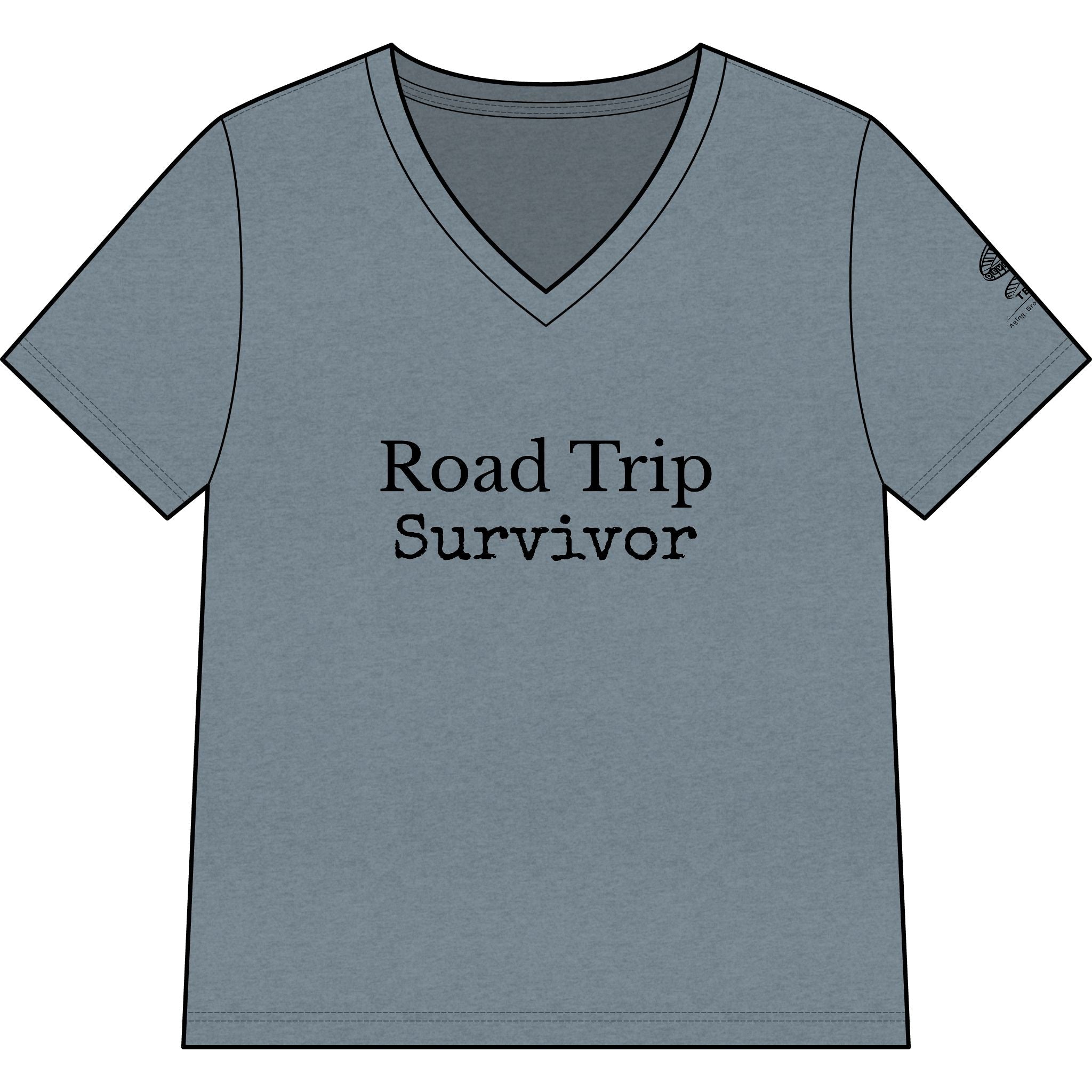 Road Trip Survivor V-Neck Tee — Funny Women’s Vacation Shirt