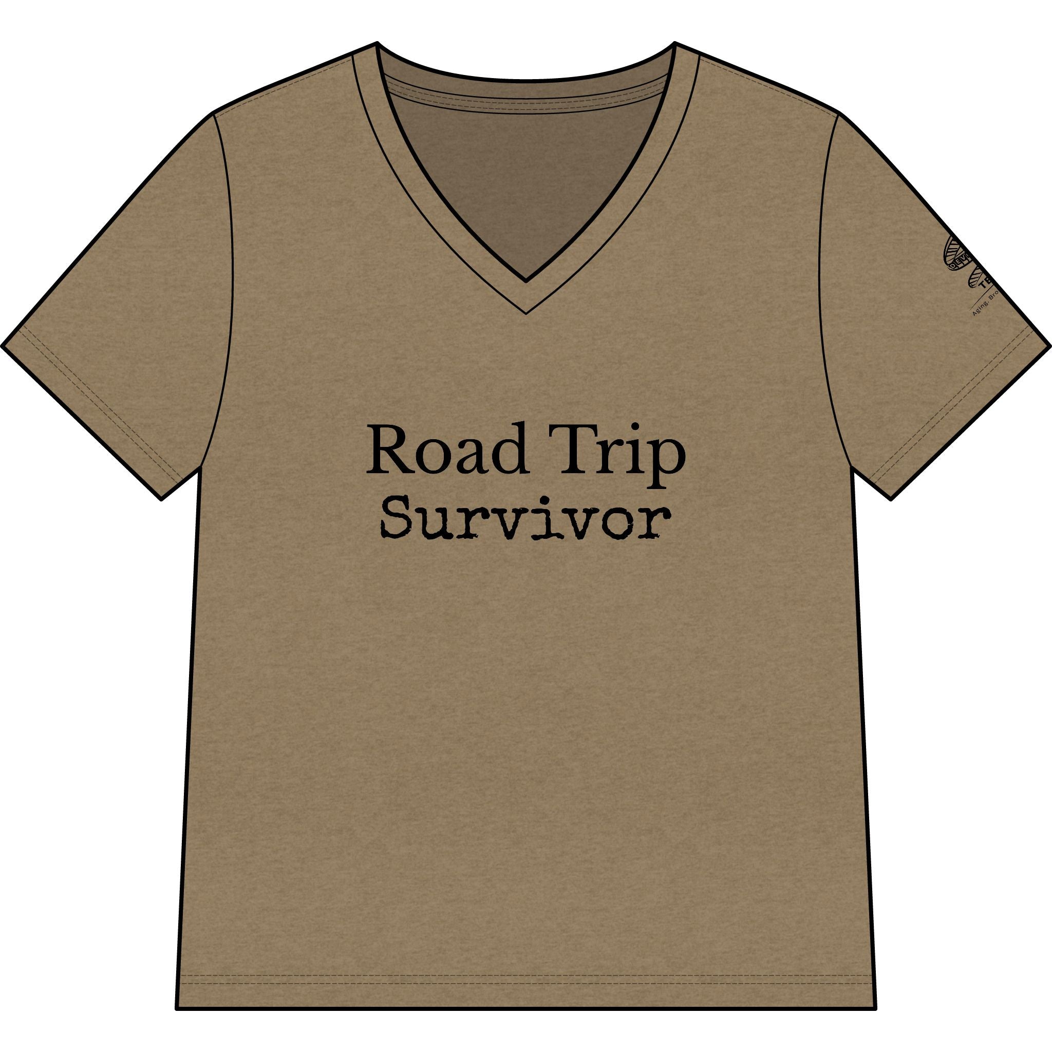 Road Trip Survivor V-Neck Tee — Funny Women’s Vacation Shirt