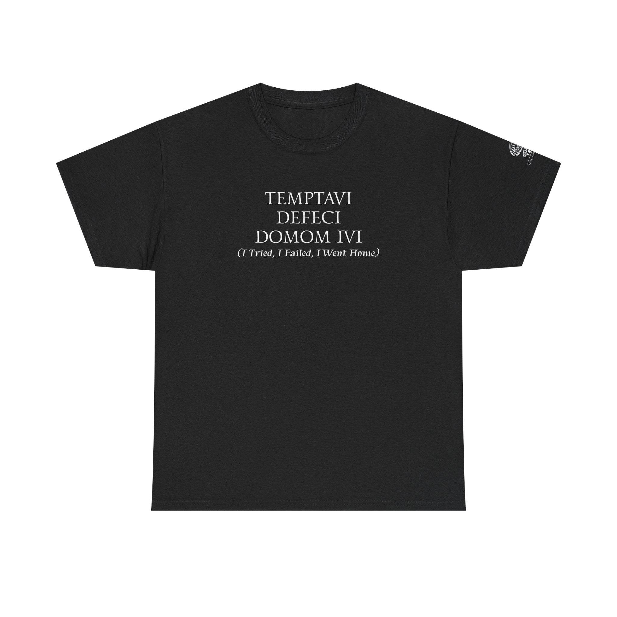 'Temptavi Defeci Domum Ivi' Millennial Latin Basic Cotton Shirt