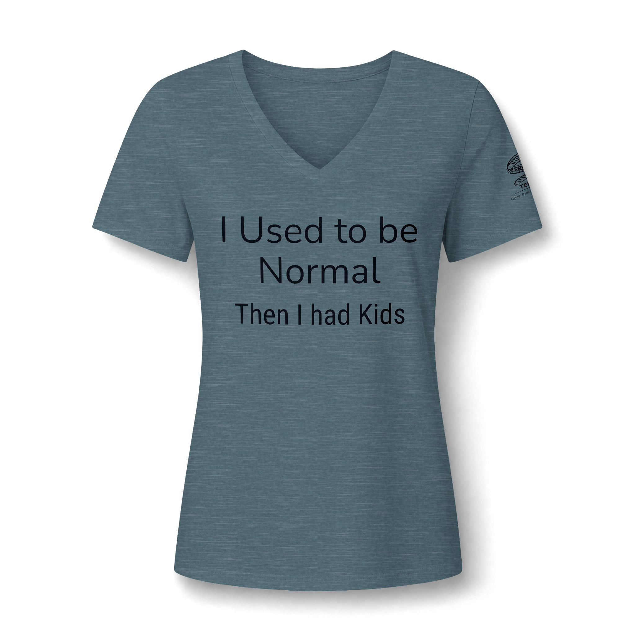 I Used to Be Normal Then I Had Kids-Women's V-Neck Tee