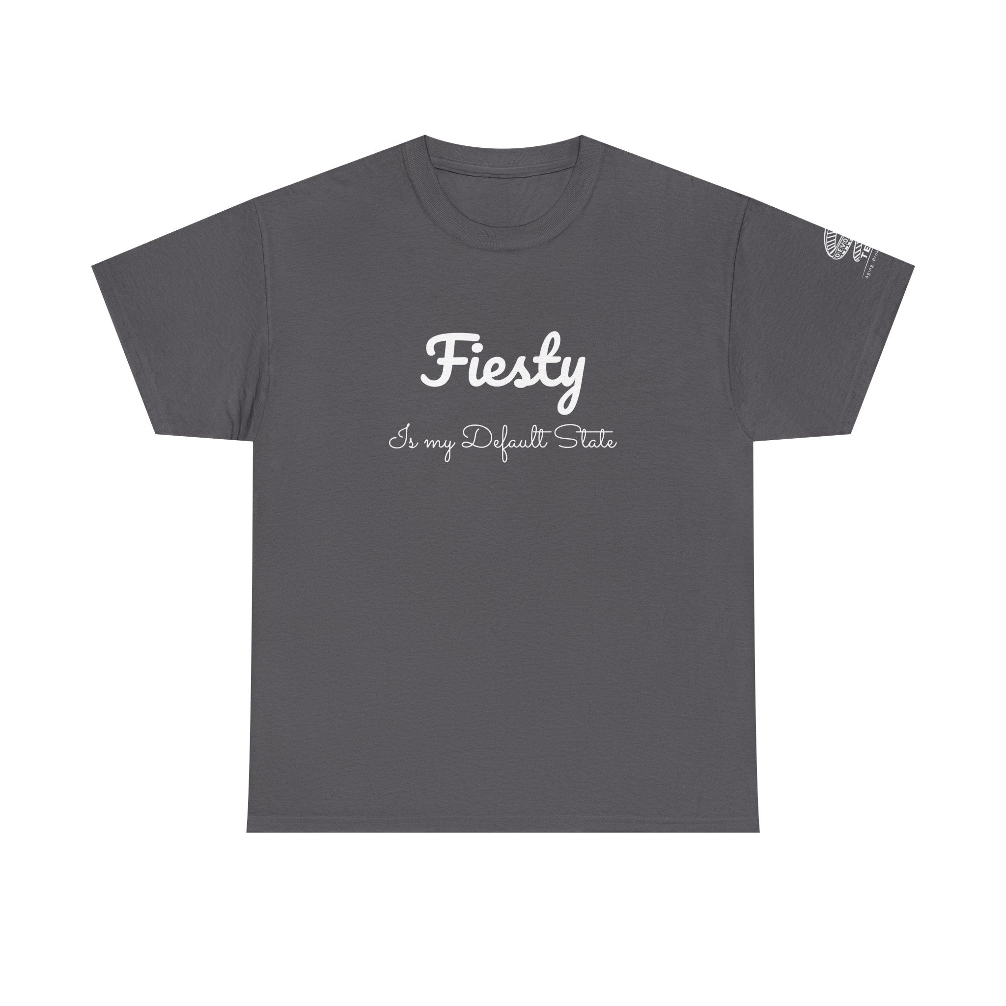 T-Shirt — “Fiesty” Script Graphic Tee (I’m my Default State)
