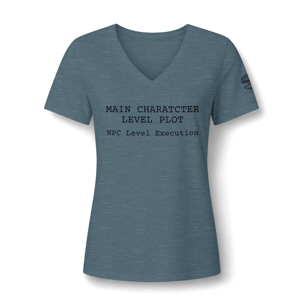 "Main Character, Level Plot; NPC Level Execution" V-Neck Tee