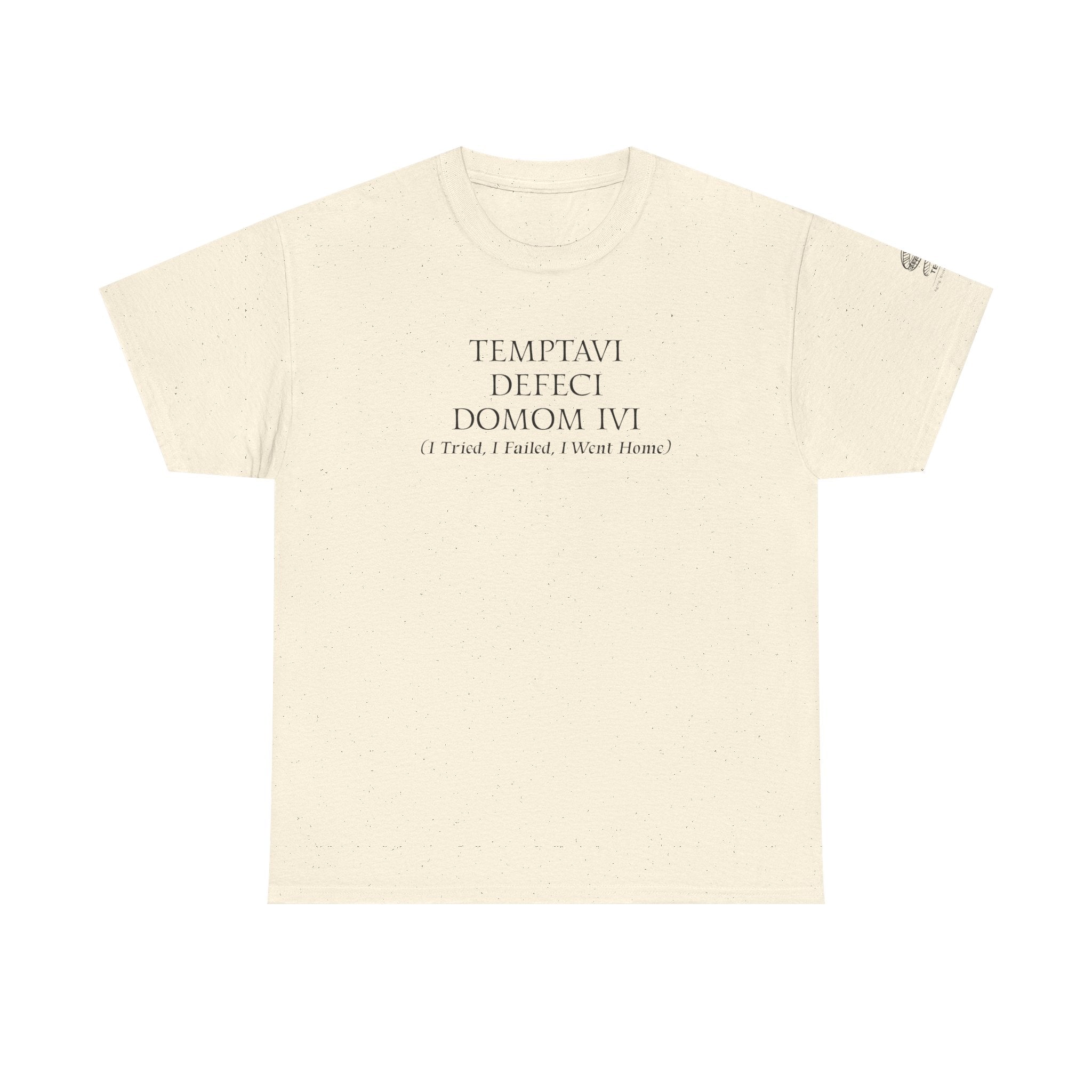 'Temptavi Defeci Domum Ivi' Millennial Latin Basic Cotton Shirt