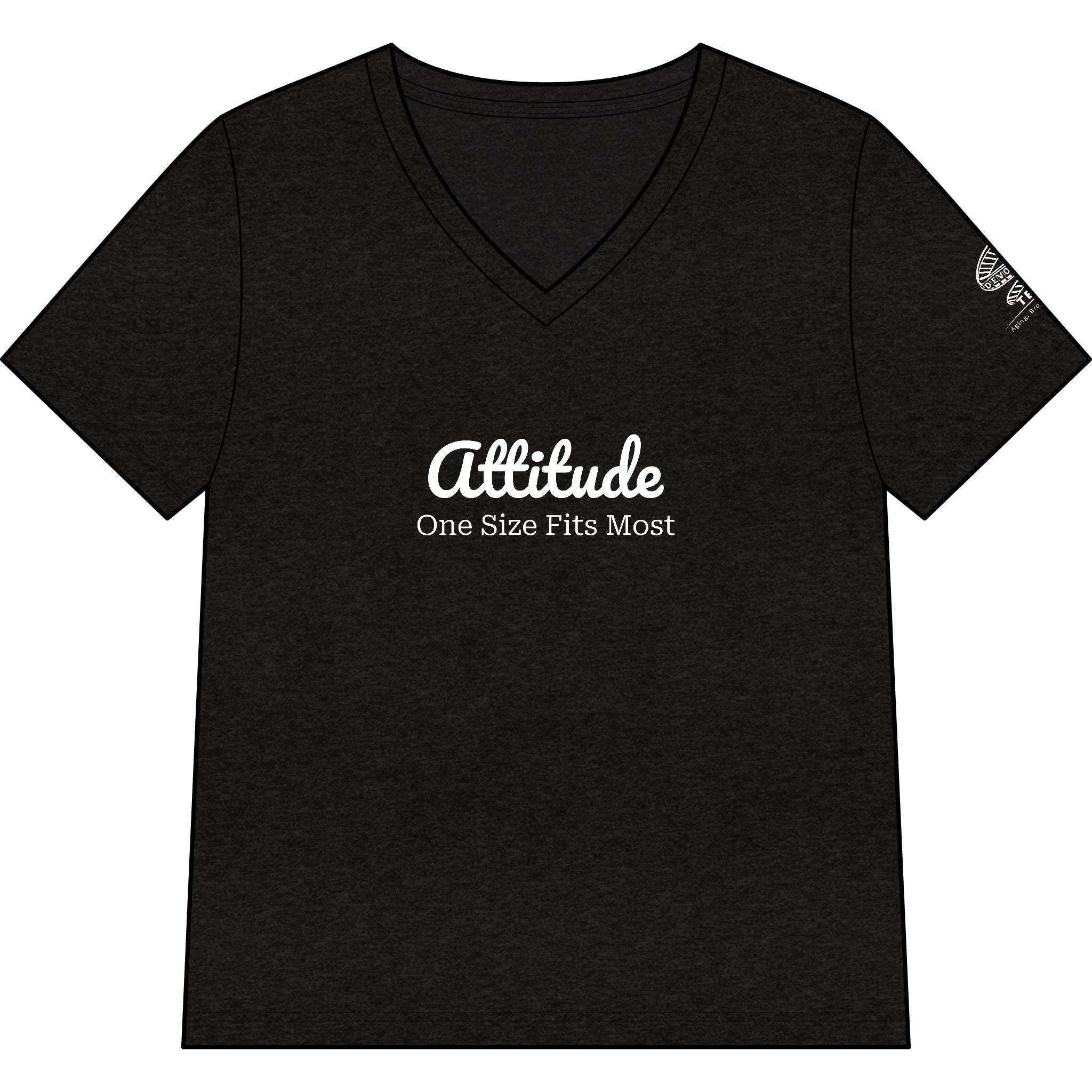 Attitude "One Size Fits Most" Women's V-Neck Tee