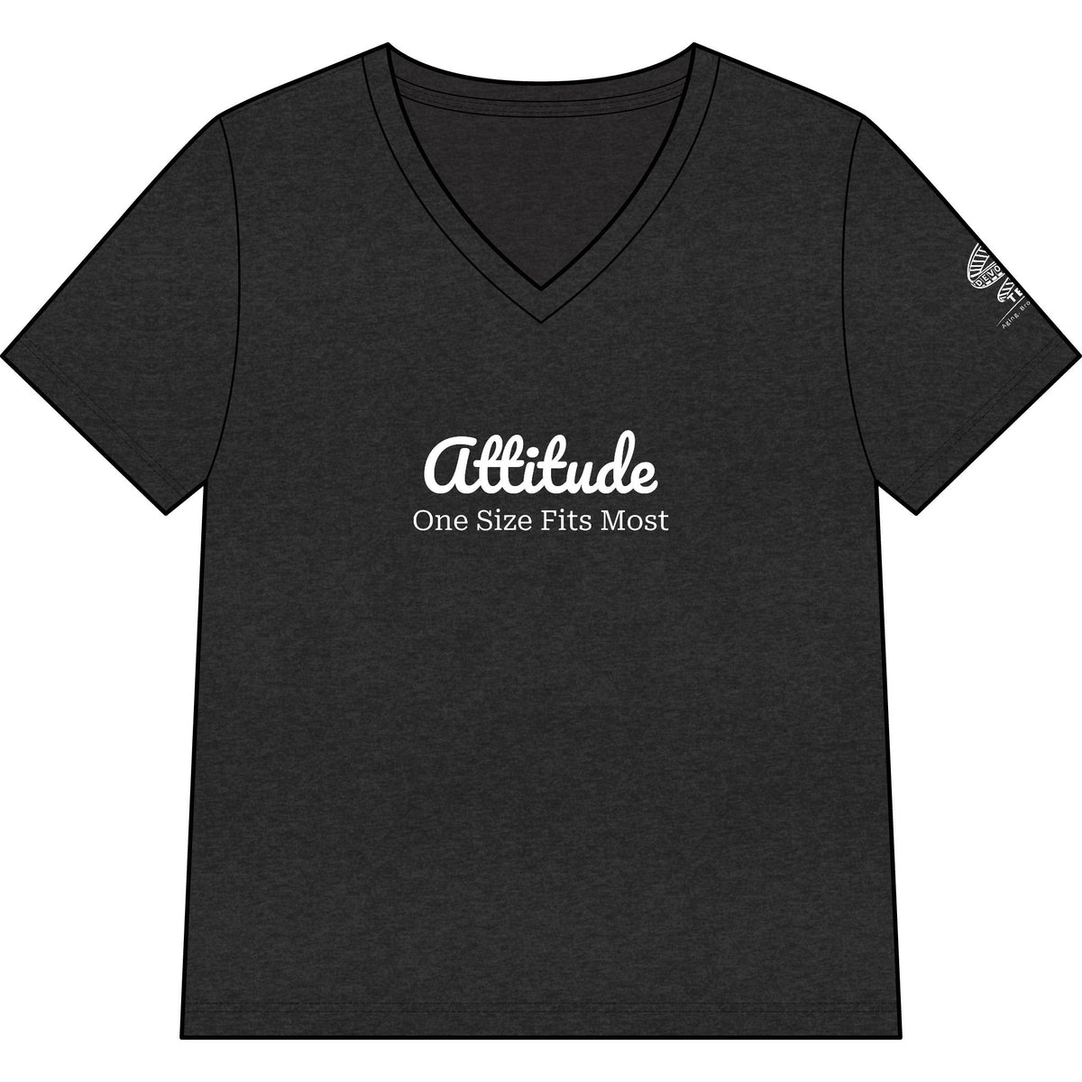 Attitude "One Size Fits Most" Women's V-Neck Tee