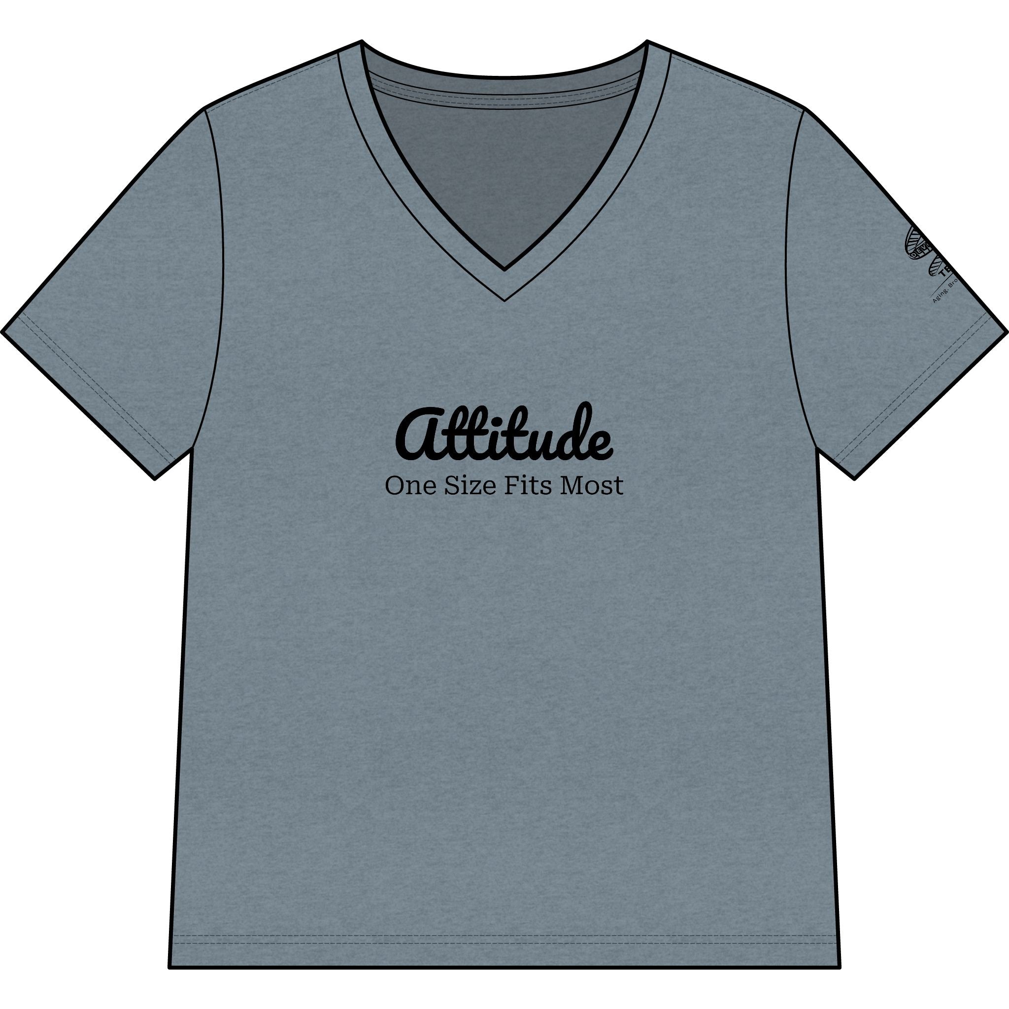 Attitude "One Size Fits Most" Women's V-Neck Tee