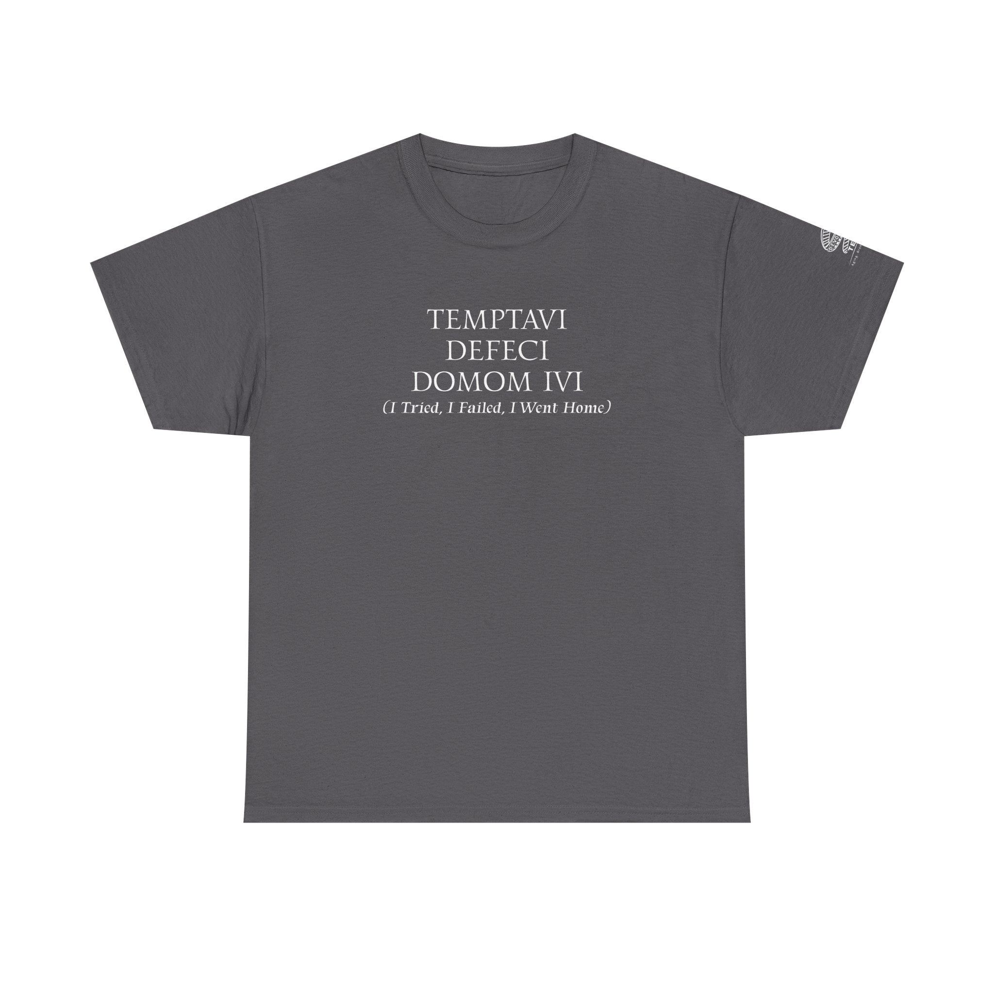 'Temptavi Defeci Domum Ivi' Millennial Latin Basic Cotton Shirt