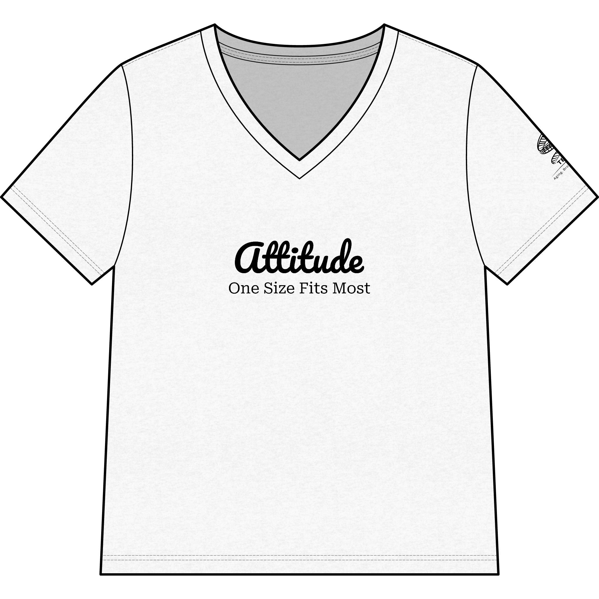 Attitude "One Size Fits Most" Women's V-Neck Tee
