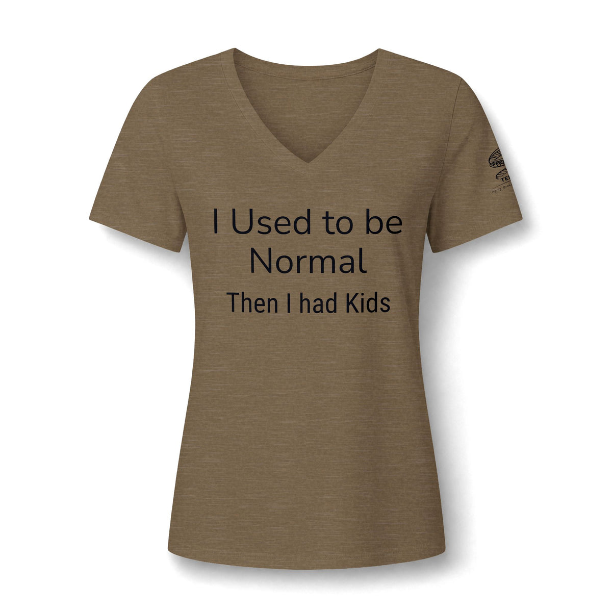 I Used to Be Normal Then I Had Kids-Women's V-Neck Tee