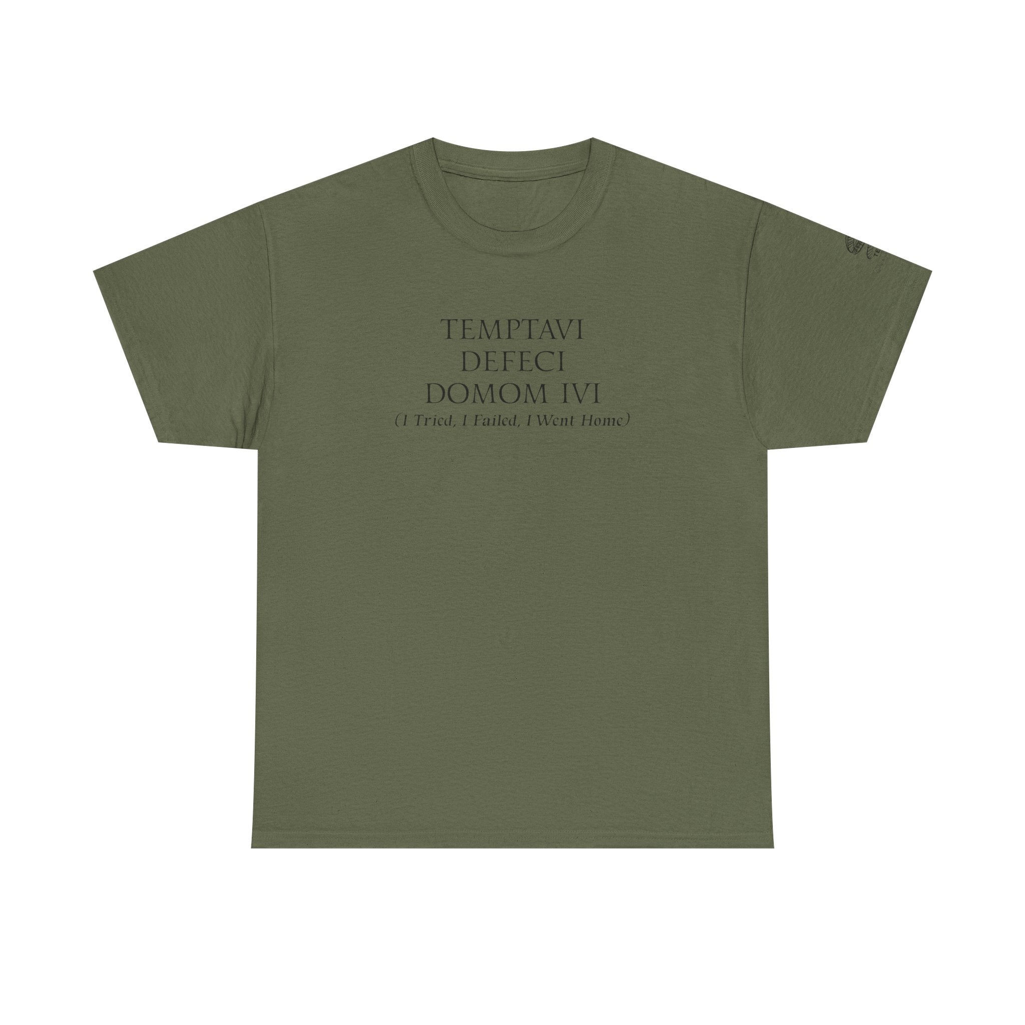 'Temptavi Defeci Domum Ivi' Millennial Latin Basic Cotton Shirt