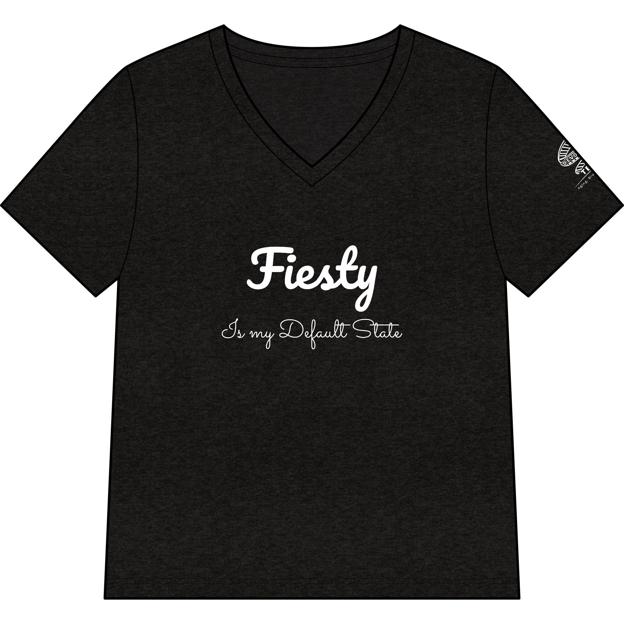 Fiesty Is My Default State V-Neck Tee — Funny Women’s Graphic Shirt