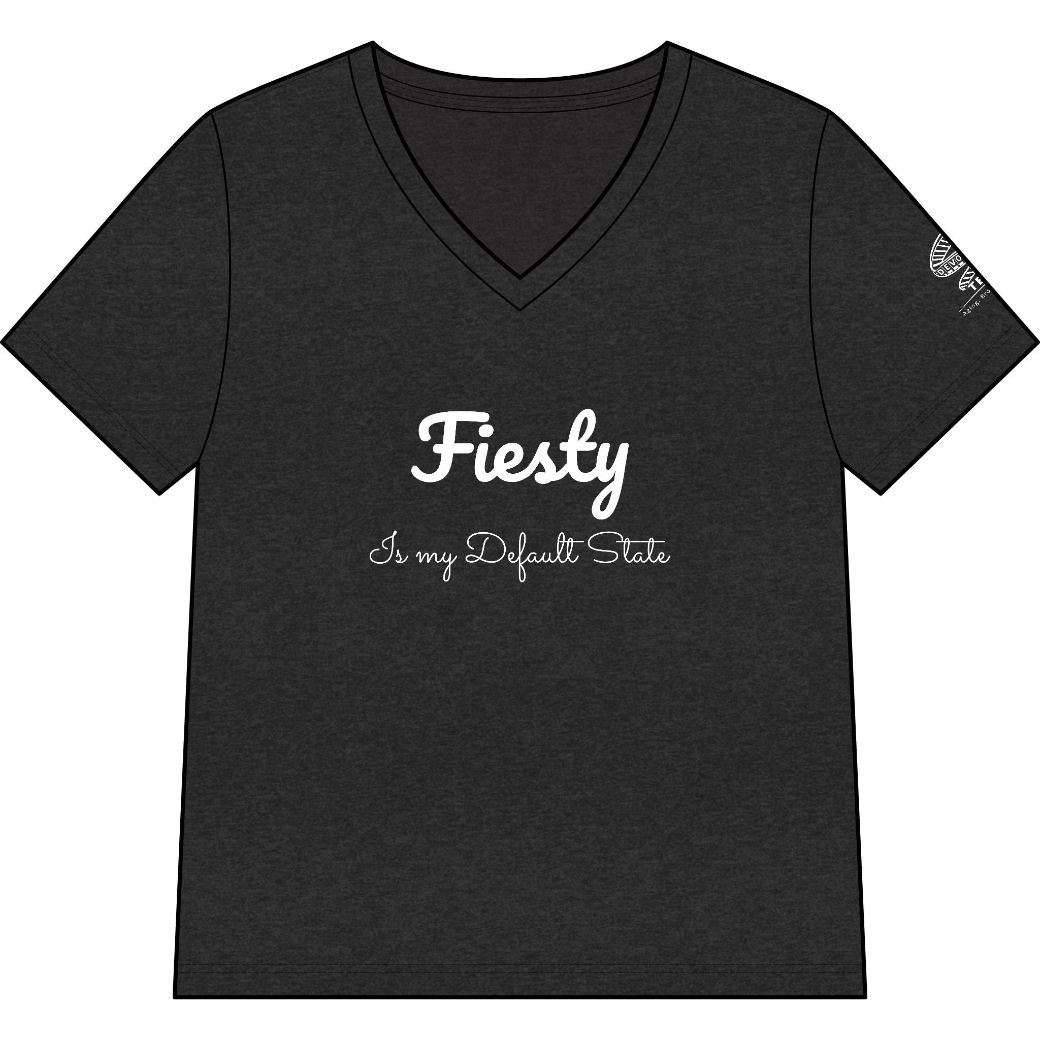 Fiesty Is My Default State V-Neck Tee — Funny Women’s Graphic Shirt
