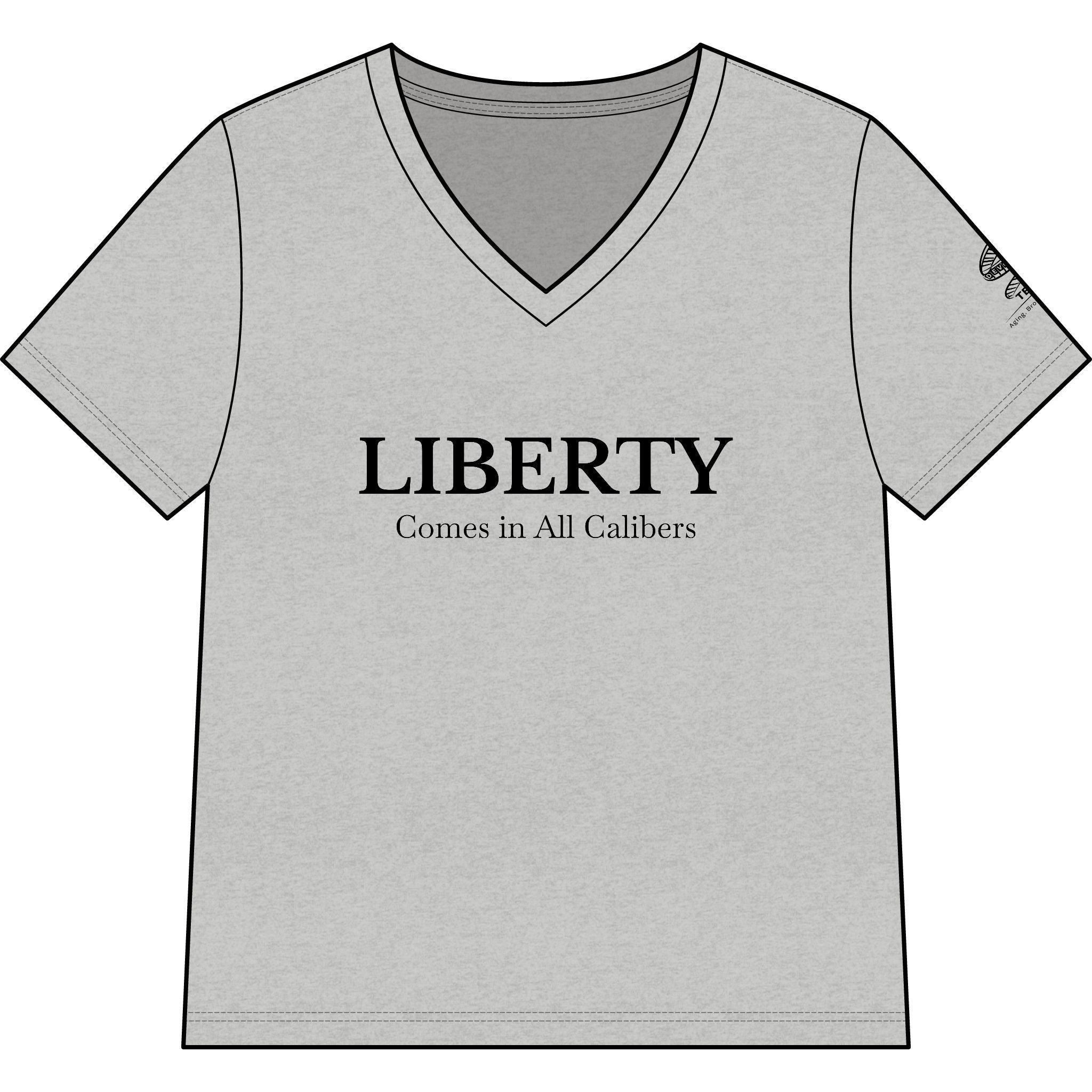 Liberty Comes in All Calibers V-Neck Tee