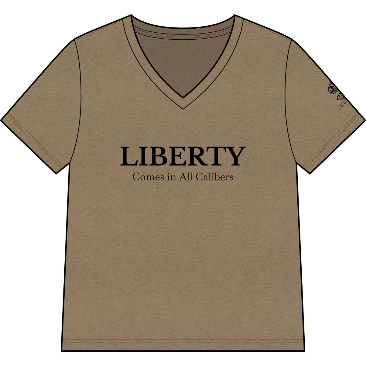 Liberty Comes in All Calibers V-Neck Tee