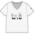 Rock 'n Roll Mom V-Neck Tee — Baby & Bed Graphic