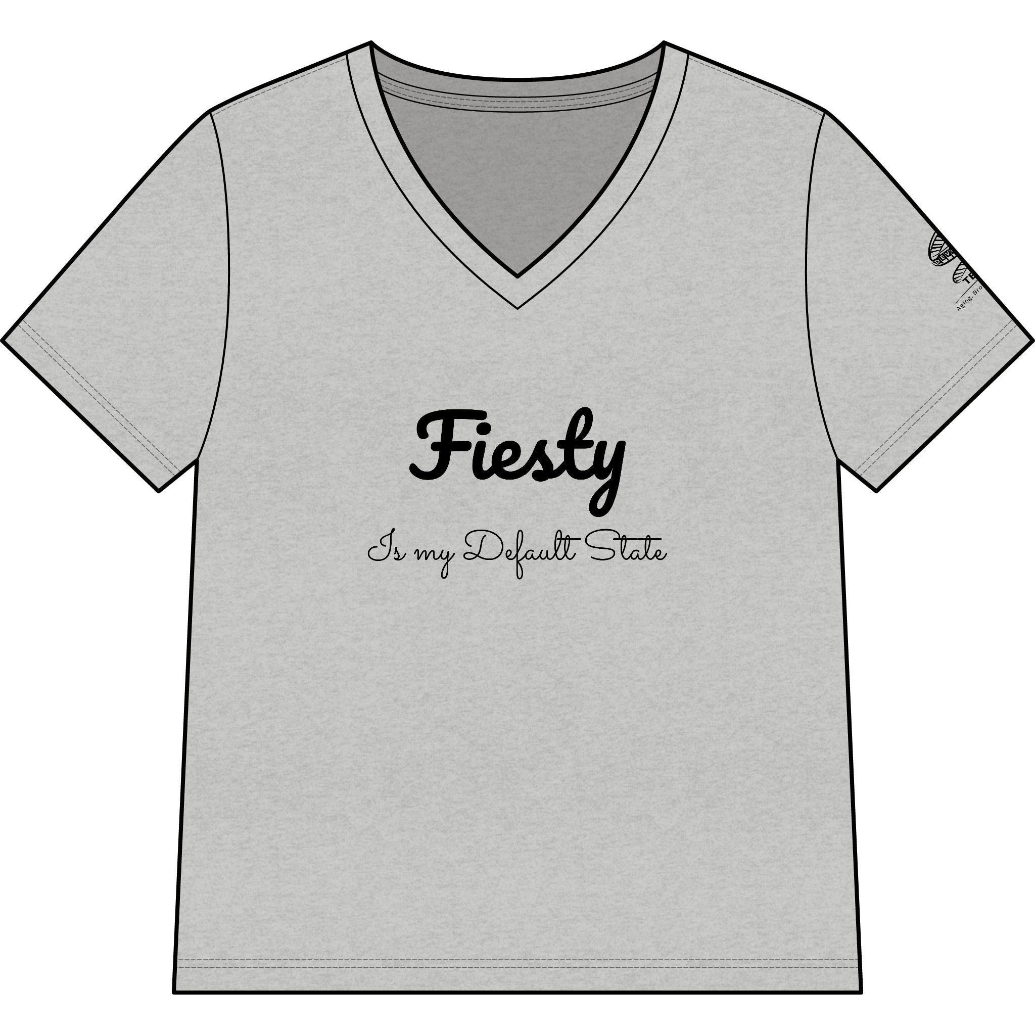 Fiesty Is My Default State V-Neck Tee — Funny Women’s Graphic Shirt