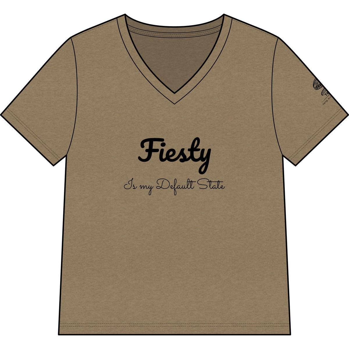 Fiesty Is My Default State V-Neck Tee — Funny Women’s Graphic Shirt
