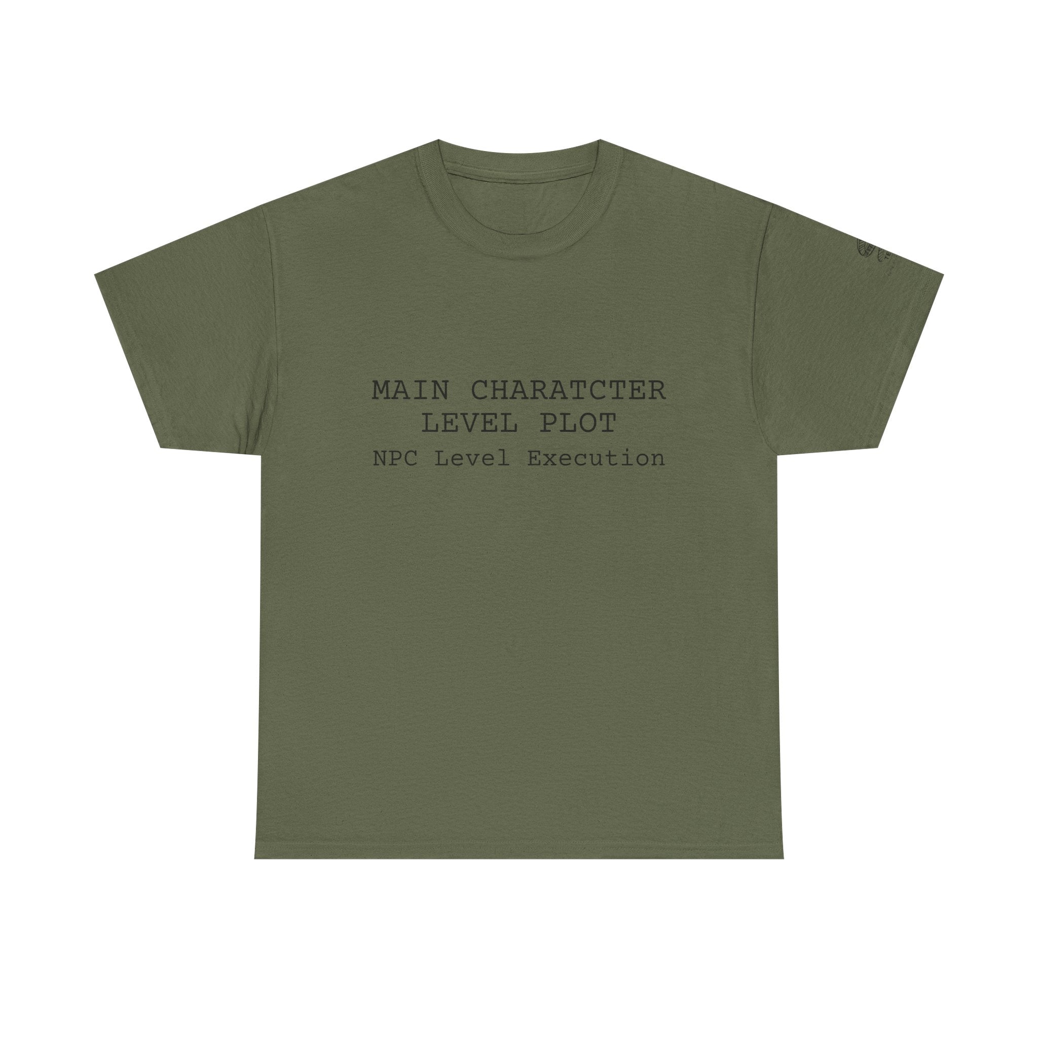 Main Character Level Plot Tee — "NPC Level Execution" Minimalist Graphic Shirt