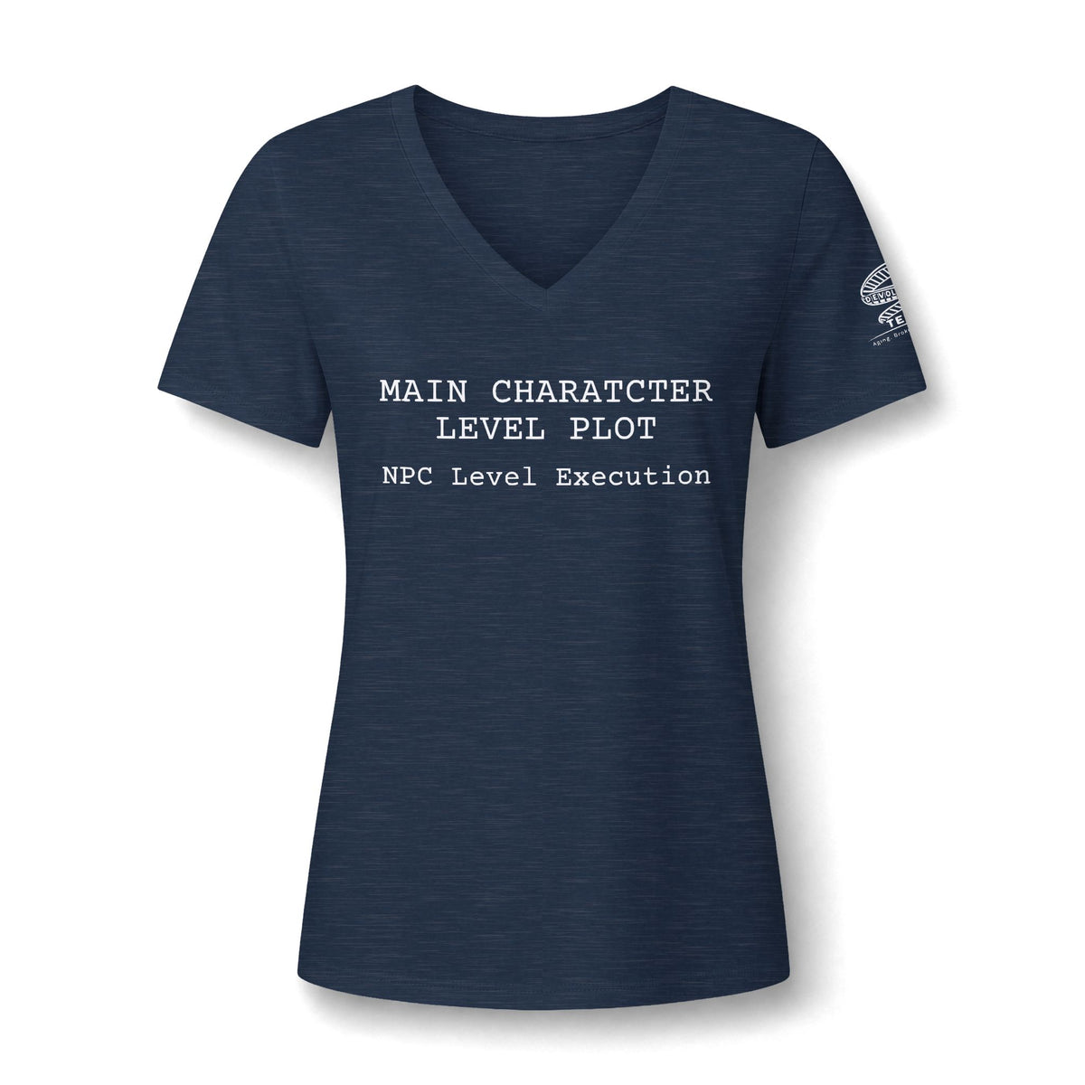 "Main Character, Level Plot; NPC Level Execution" V-Neck Tee