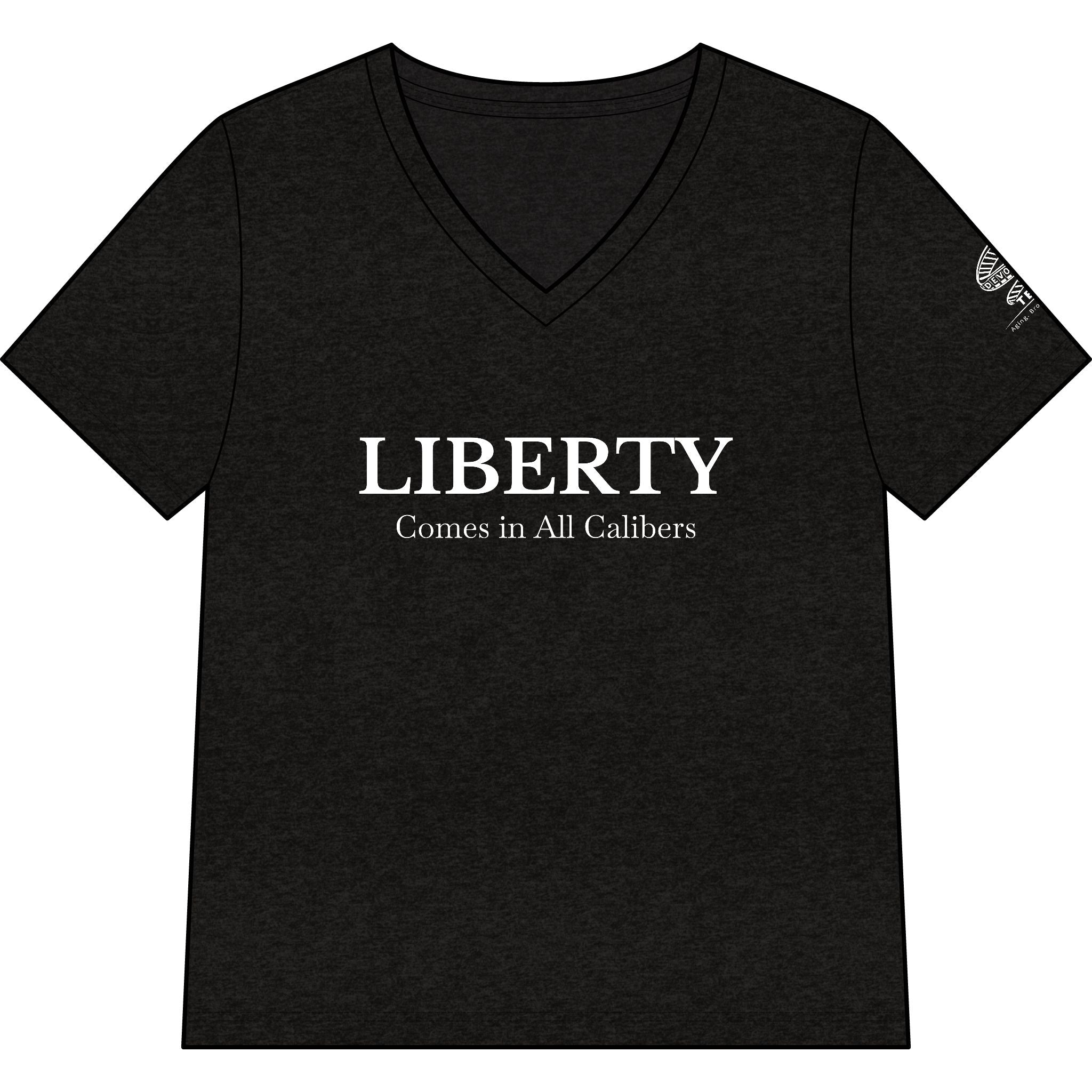 Liberty Comes in All Calibers V-Neck Tee