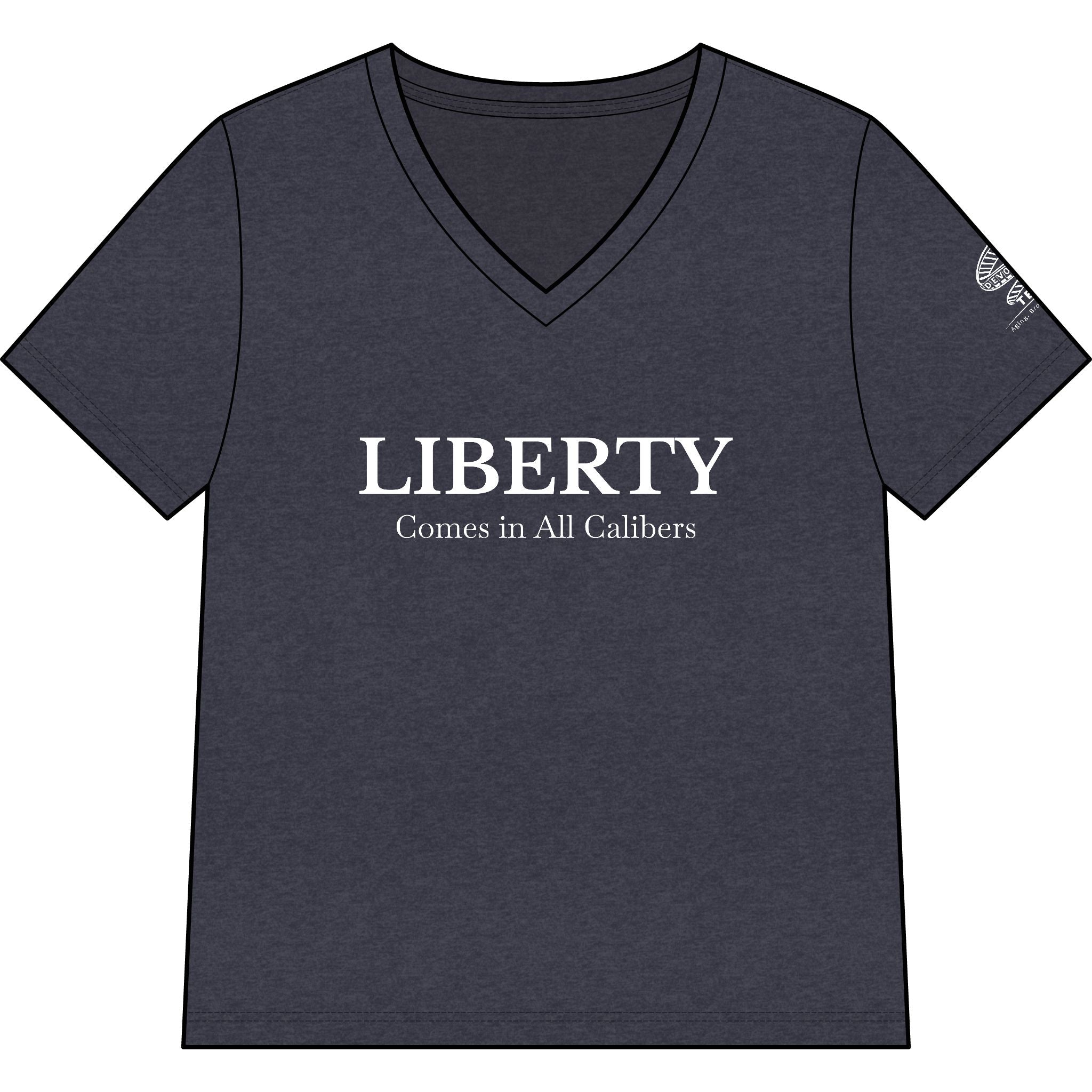 Liberty Comes in All Calibers V-Neck Tee