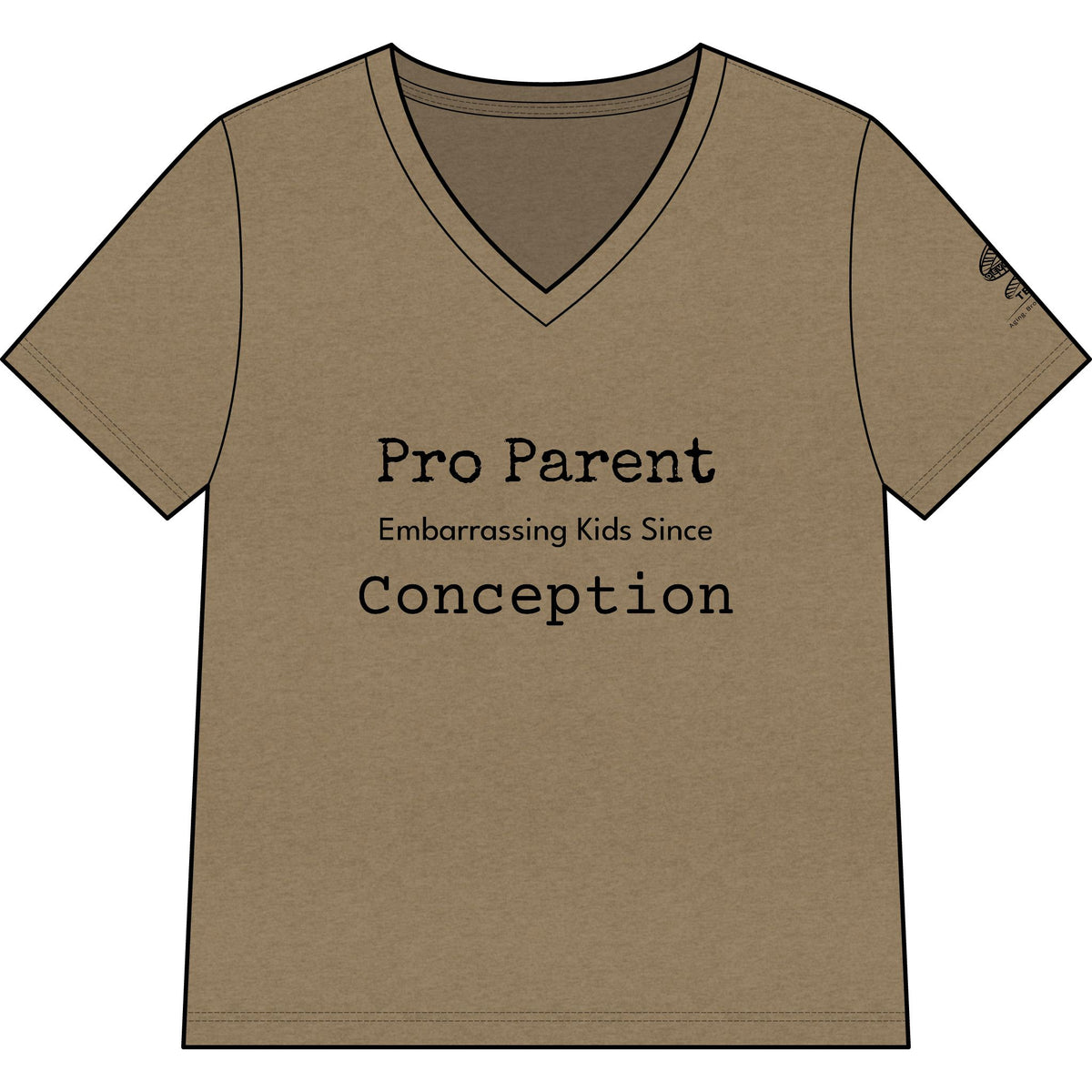 Women’s V-Neck Tee — “Pro Parent: Embarrassing Kids Since Conception” Funny Parenting Shirt