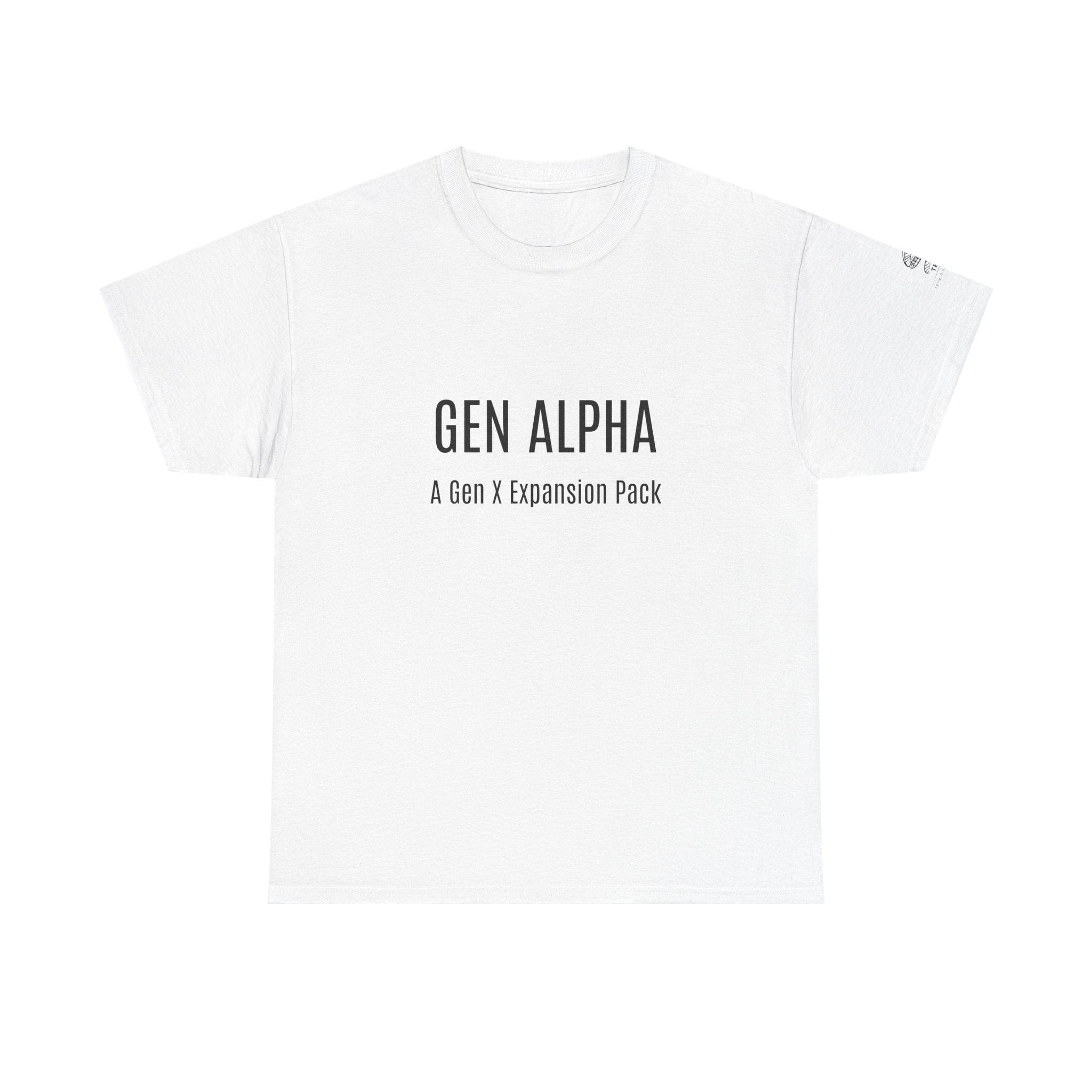 Gen Alpha Tee — Minimal 'GEN ALPHA: A Gen X Expansion Pack' Graphic Shirt